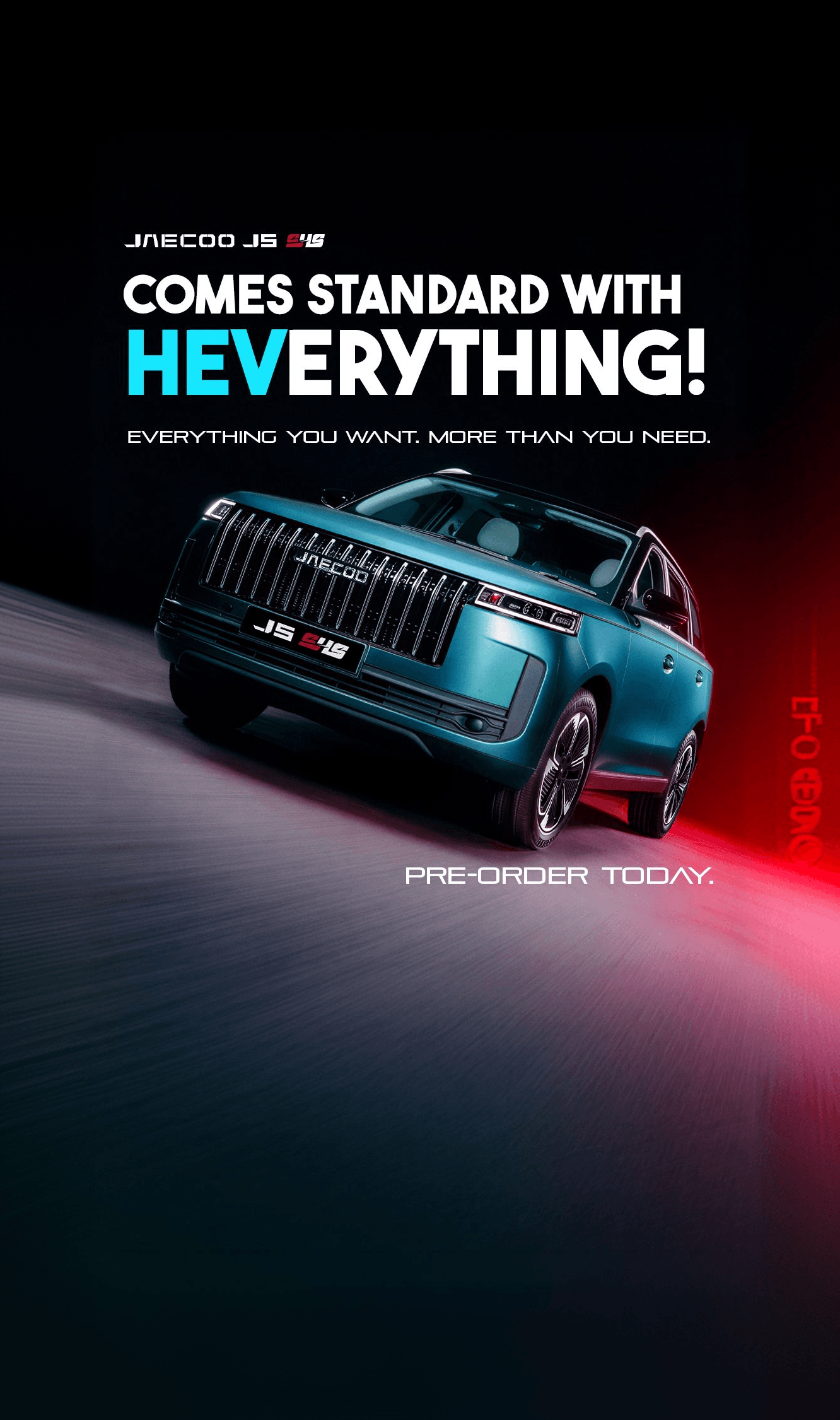 JAECOO J5 — Comes standard with HEVerything